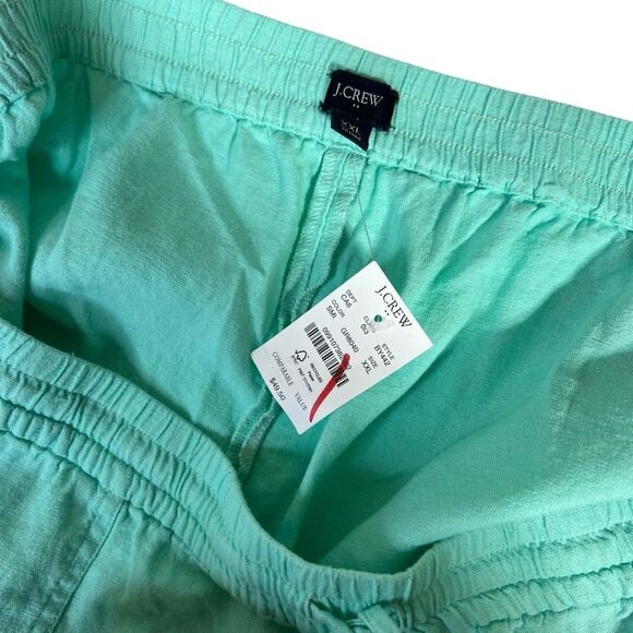 XXL NWT J. Crew Mint green spring shorts Linen-blend drawstring short - Picture 14 of 14